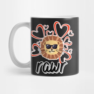 Rawr Valentine Lion Mug